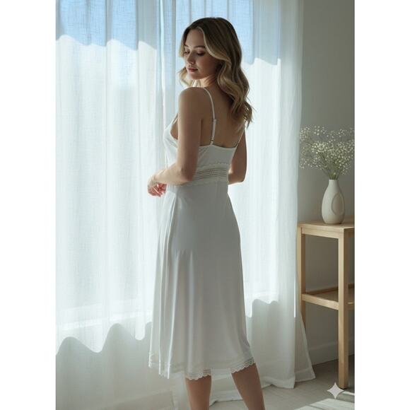 Zimmermann Ivory Lace Trim Babydoll Slip Dress Sz 0 Feminine Romantic Designer - Picture 2 of 14